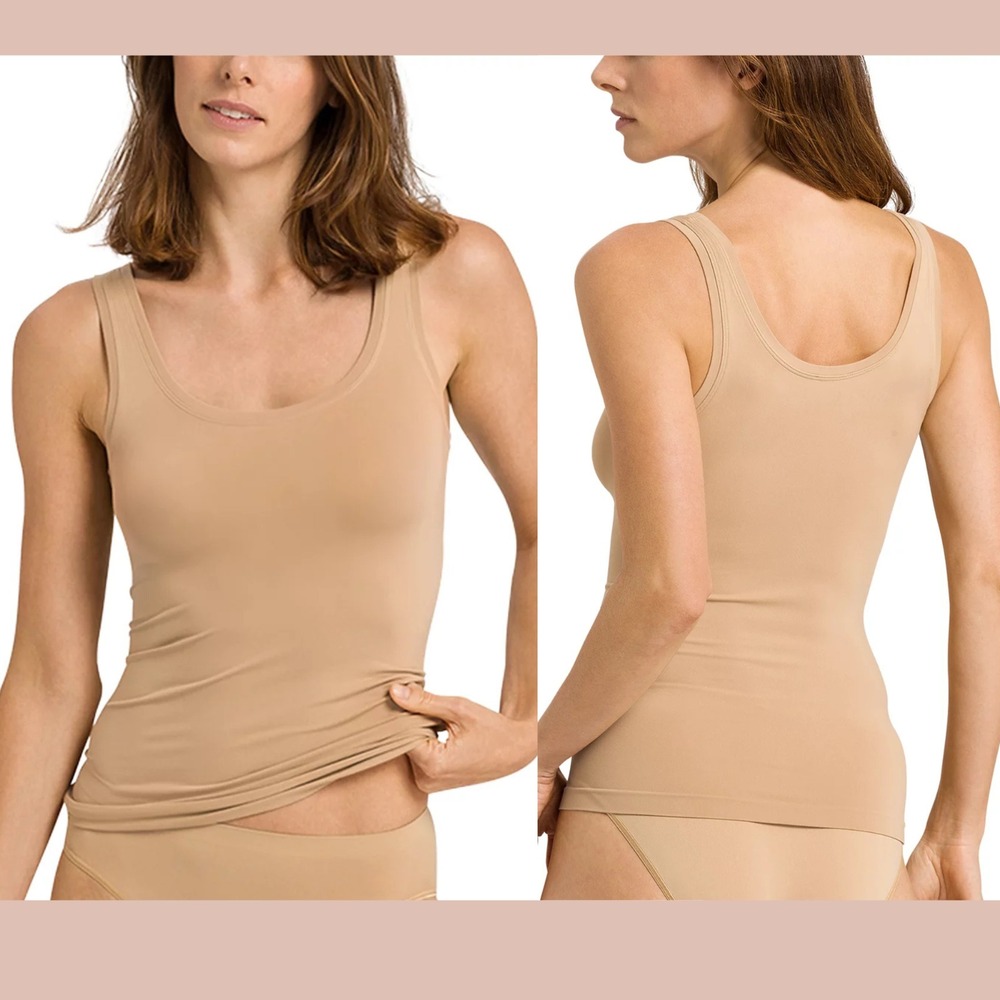 NWD $155 Hanro [ XS ] Touch Feeling Tank Top in Beige Nude‎ #U1845
